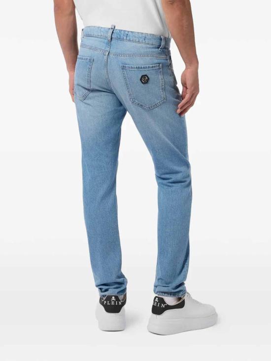 26SS 필립 플레인 스트레이트 팬츠 SAFCMDT4353PDE004N07MY Blue - PHILIPP PLEIN