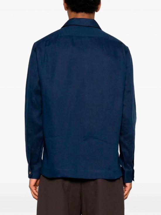 26SS 브루넬로 쿠치넬리 긴팔 셔츠 MM6840648C011 Dark Blue - BRUNELLO CUCINELLI