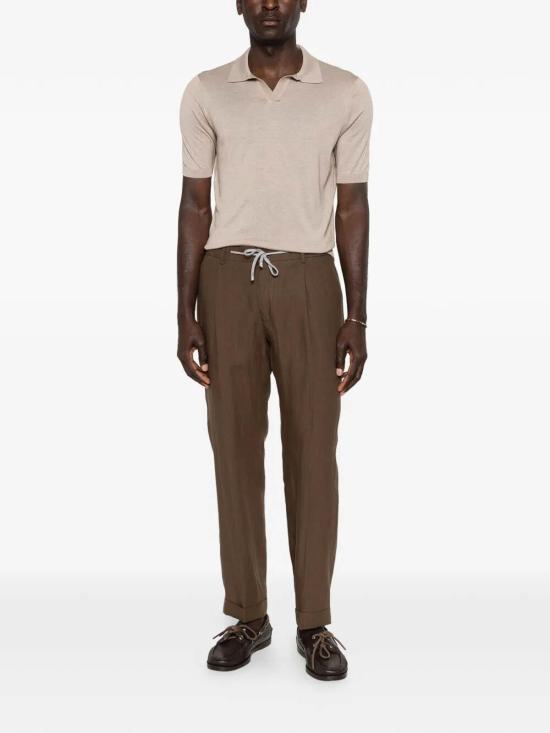 26SS 발바 스트레이트 팬츠 ROMA530490028 Dark Brown - BARBA