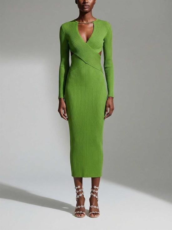 26SS 엘리자베타프랜치 미디 스커트 AM17S61E2EV3 Green - ELISABETTA FRANCHI