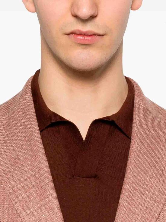 26SS 피아젠차 폴로 티셔츠 M1540001001170 Dark Brown - PIACENZA 1733