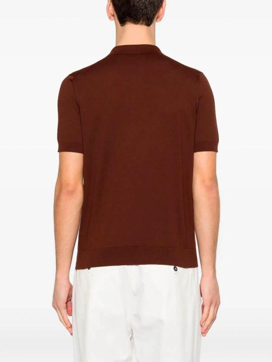 26SS 피아젠차 폴로 티셔츠 M1540001001170 Dark Brown - PIACENZA 1733