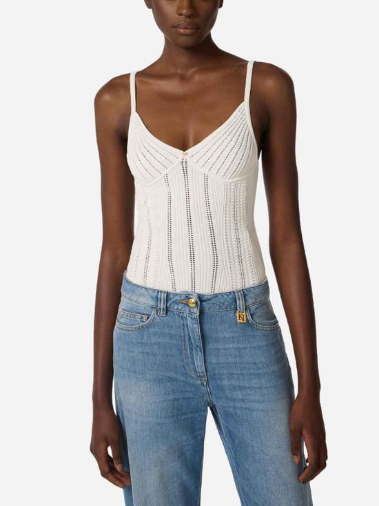 26SS 엘리자베타프랜치 민소매 티셔츠 BK85B62E2360 Cream - ELISABETTA FRANCHI