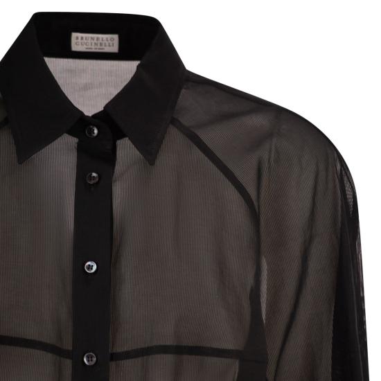 26SS 브루넬로 쿠치넬리 블라우스 MH750MO516 BLACK - BRUNELLO CUCINELLI