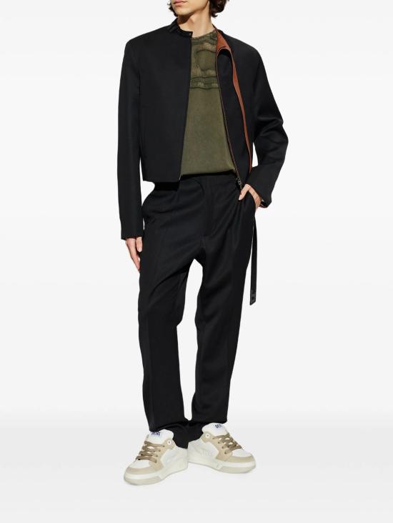 26SS 디젤 D-Ollie 디스트레스드 스니커즈 레더 스웨이드 Y03796P7625 HB285 VNCESLVFRN - DIESEL