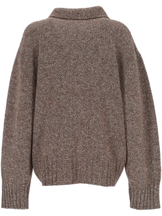 26SS 디 아티코 스웨터 260WCD00013 KWS012AA083 Dark brown white - THE ATTICO