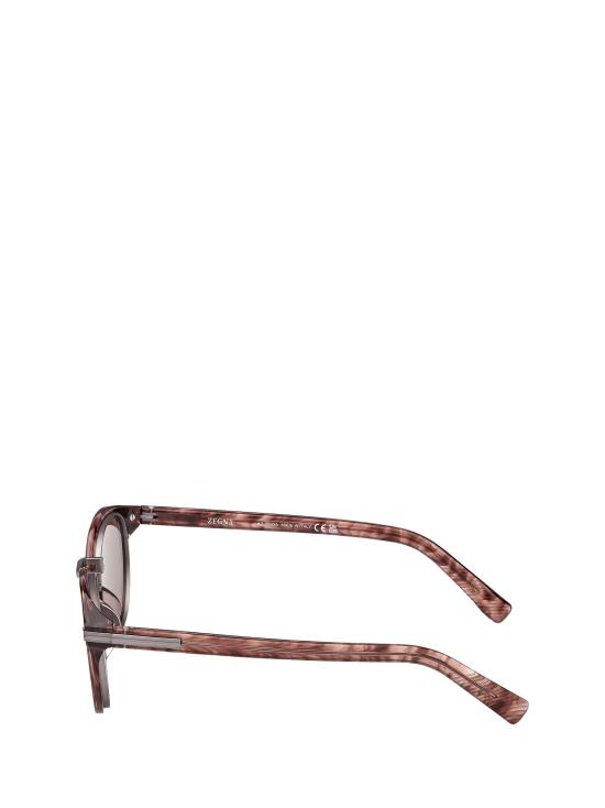 26FW 에르메네질도제냐 선글라스 EZ0284 H 69E BORDEAUX STRIPED - ERMENEGILDO ZEGNA