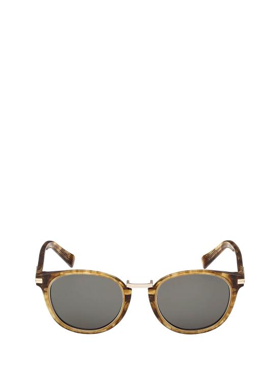 26FW 에르메네질도제냐 선글라스 EZ0284 H 47N LIGHT BROWN STRIPED