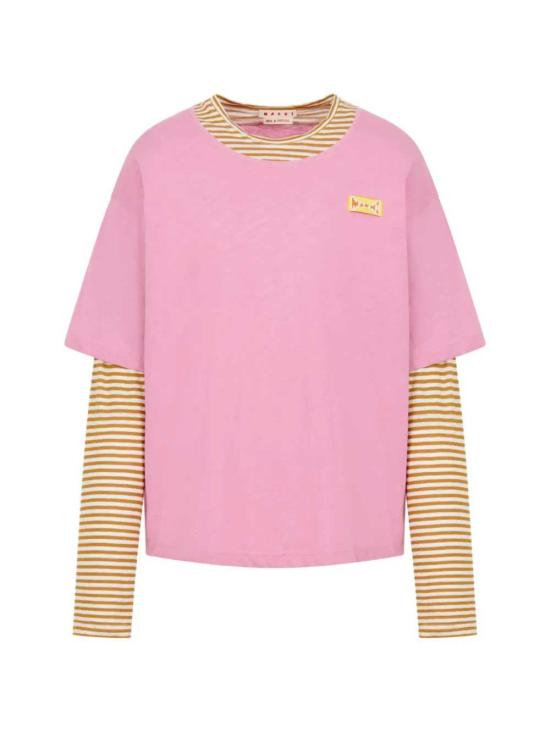 26SS 마르니 반팔 티셔츠 HUMU0365QXUTL015 MUSTARD