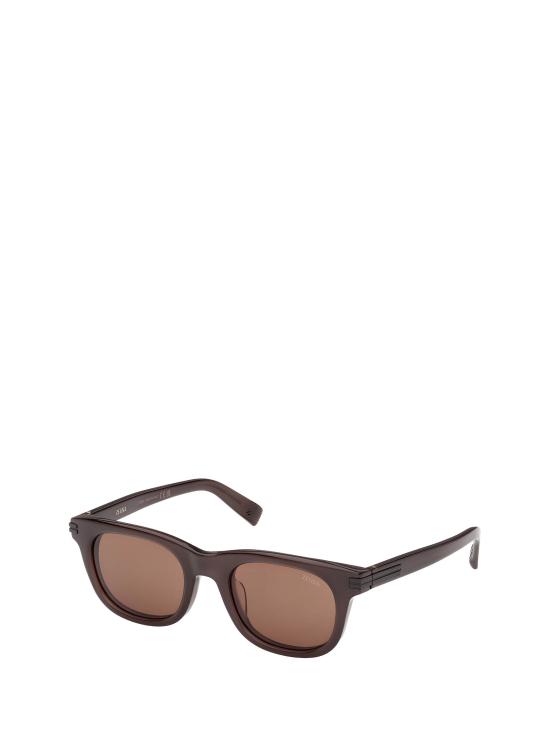 26FW 에르메네질도제냐 선글라스 EZ0281 48E SHINY DARK BROWN - ERMENEGILDO ZEGNA