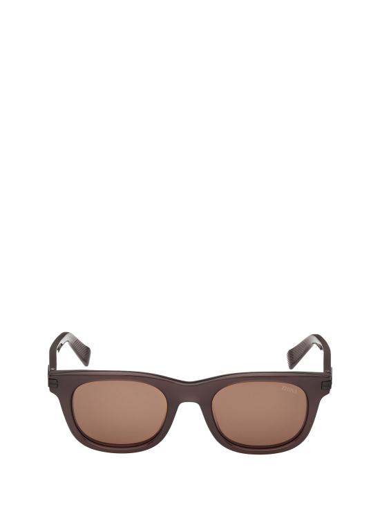 26FW 에르메네질도제냐 선글라스 EZ0281 48E SHINY DARK BROWN