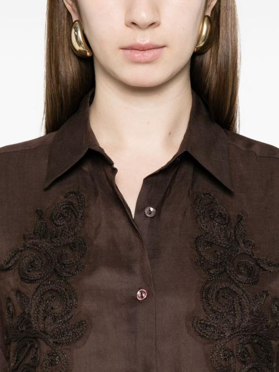 26SS 에르마노 피렌제 셔츠 D48EK029 E37MF190 Brown - ERMANNO FIRENZE