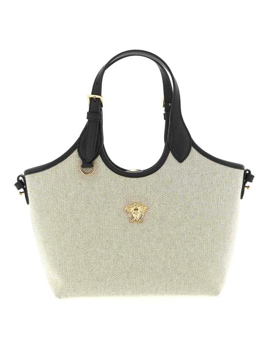 26SS 베르사체 라 메두사 캔버스 미니 토트백 10225851A034942K86V Beige