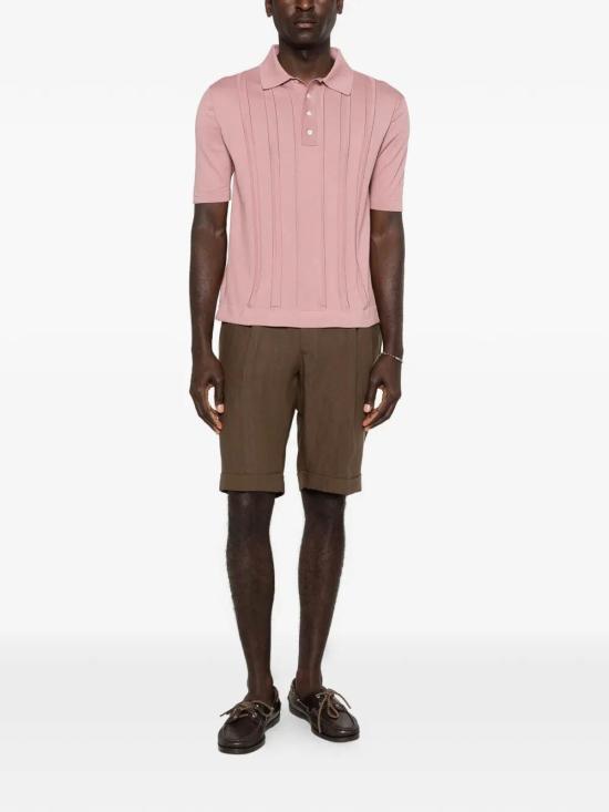 26SS 피아젠차 폴로 티셔츠 M1140018001413 Pink - PIACENZA 1733