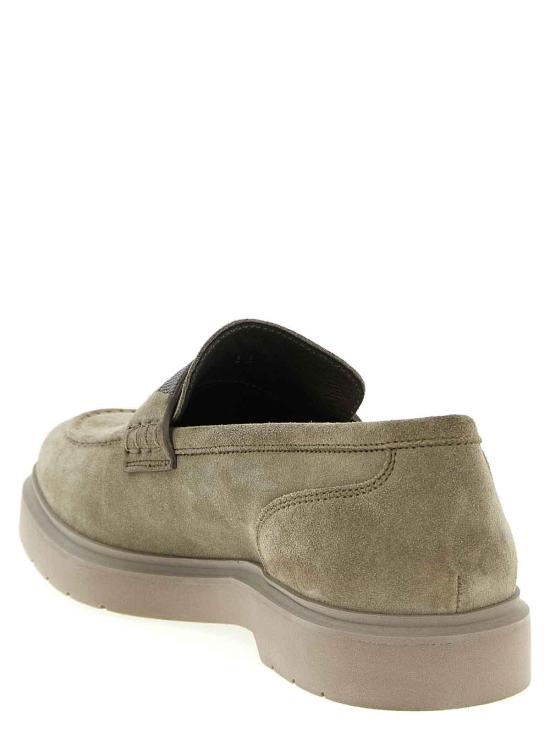 26SS 브루넬로 쿠치넬리 모닐레 디테일 스웨이드 페니 로퍼 MZSFG2370C8850 Beige - BRUNELLO CUCINELLI