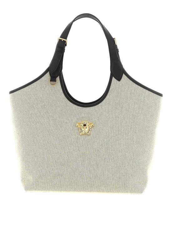 26SS 베르사체 라 메두사 캔버스 토트백 10222101A034942K86V Beige