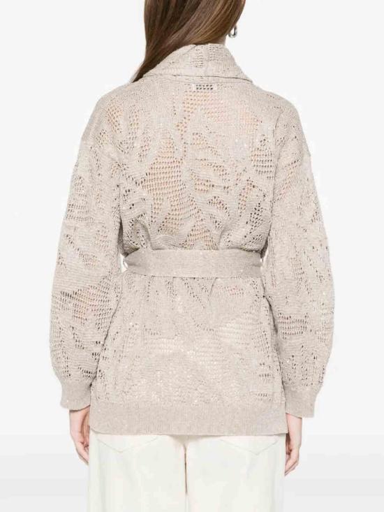 26SS 브루넬로 쿠치넬리 대즐링 워터 릴리 가디건 MDT771006C1600 Beige - BRUNELLO CUCINELLI