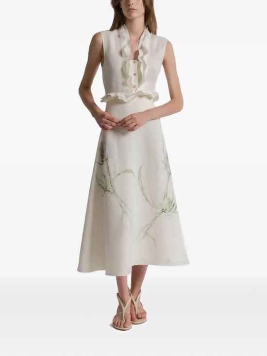 26SS 알베르타 페레티 미디 스커트 010916523888 Cream - ALBERTA FERRETTI