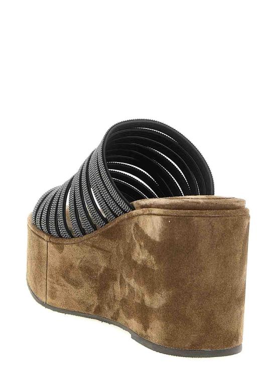 26SS 브루넬로 쿠치넬리 샌들 MZGAG3240C101 Brown - BRUNELLO CUCINELLI