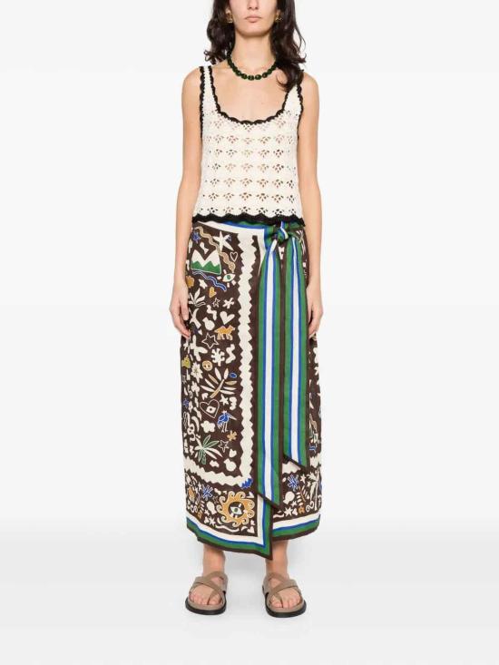 26SS 알레메 미디 스커트 6456SMULTI Blue - ALEMAIS