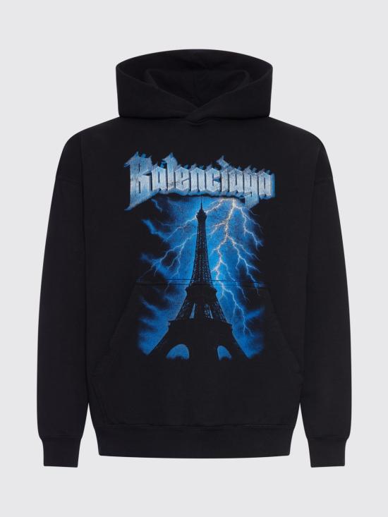 26SS 발렌시아가 긴팔 티셔츠 871956TUVF4 1000 Black