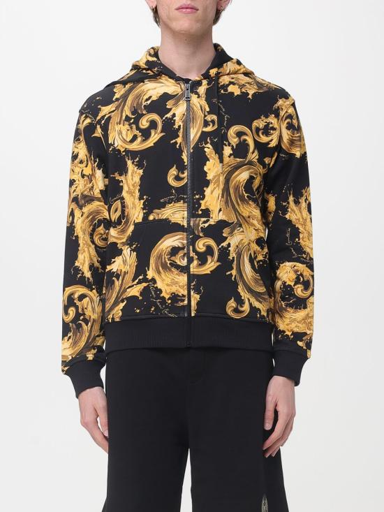 26SS 베르사체 긴팔 티셔츠 80GAI3Z0FS196 G89 Black