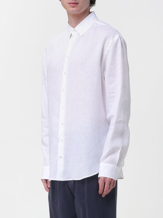 26SS 조르지오 아르마니 레규러 핏 린넨 셔츠 8WGCCZ98TZC62 U0BN White - GIORGIO ARMANI