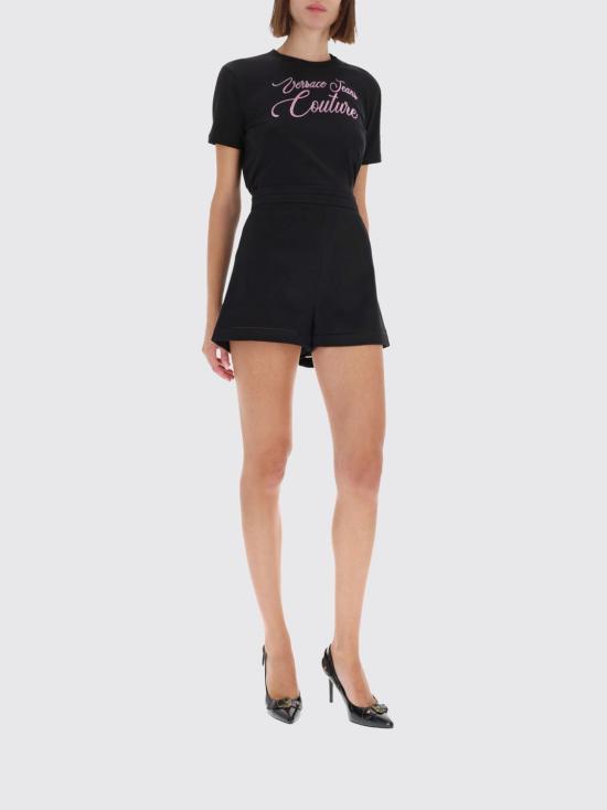 25FW 베르사체 반팔 티셔츠 79HAHT05CJ03T 899 Black - VERSACE