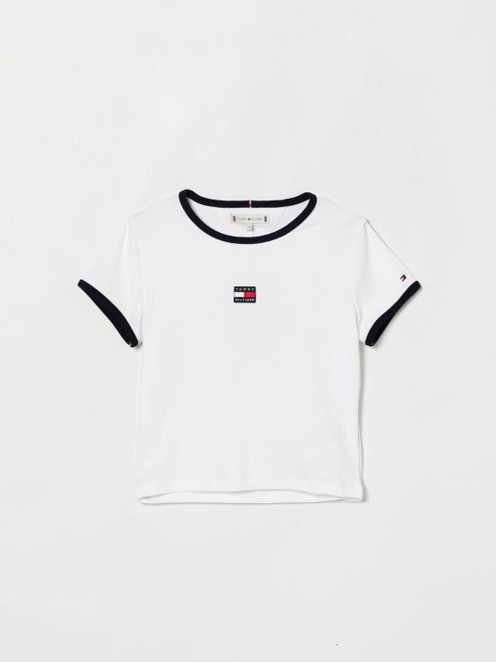 26SS [키즈] 타미힐피거 티셔츠 KG0KG09066 YBR White