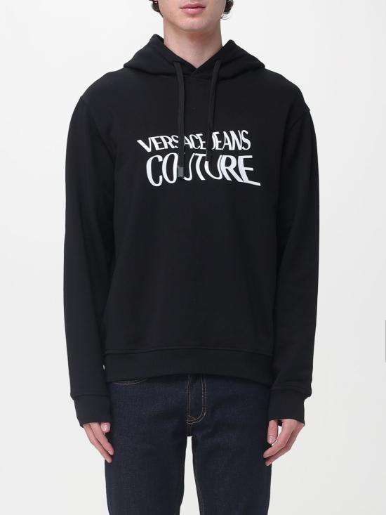 26SS 베르사체 긴팔 티셔츠 80GAIE05CF00E 899 Black