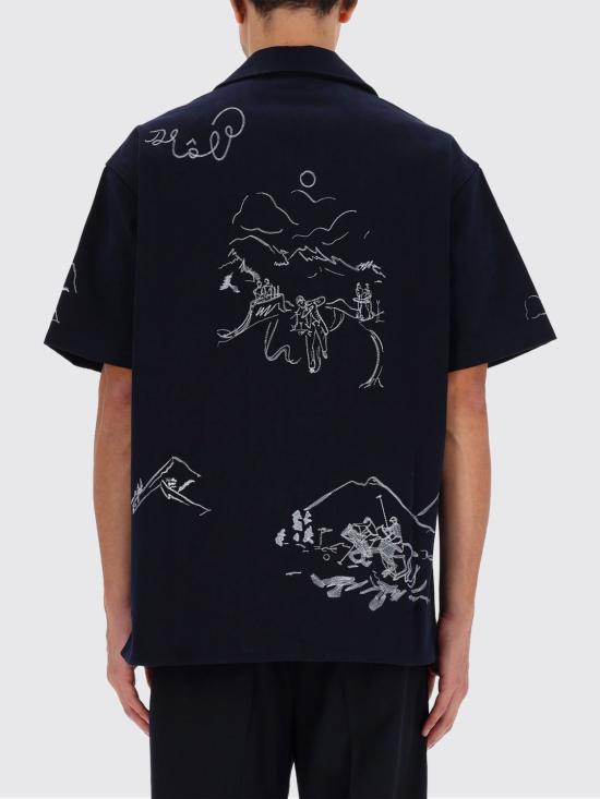 25FW 드롤드무슈 반팔 셔츠 SH228CO215 NAVY Blue - DROLE DE MONSIEUR