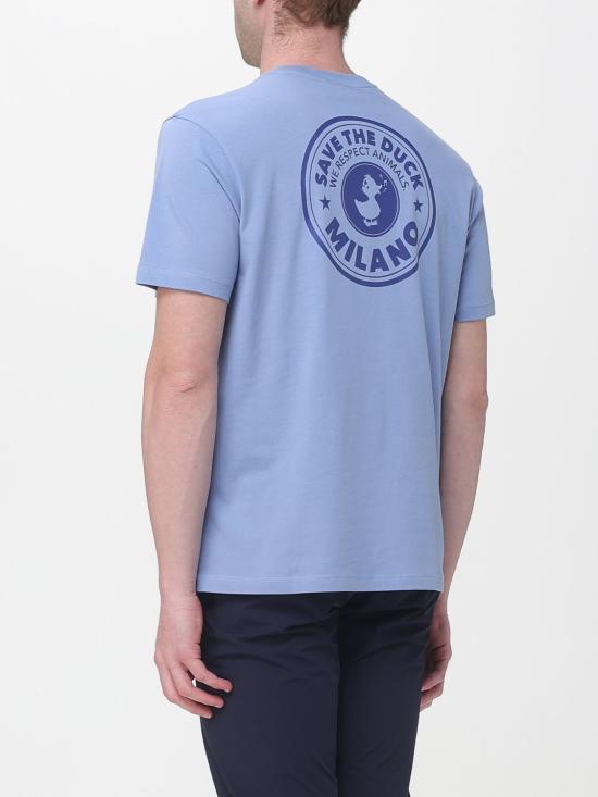 26SS 세이브더덕 반팔 티셔츠 DT2804MFORD 90072 Gnawed Blue - SAVE THE DUCK