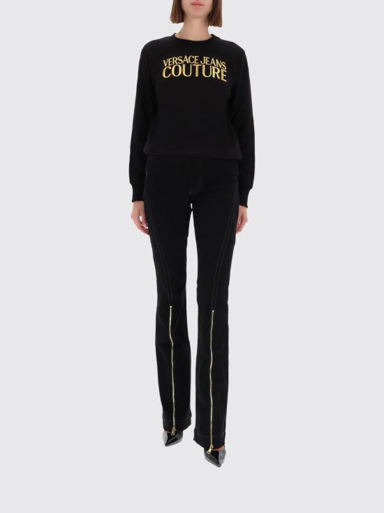 25FW 베르사체 스트레이트 팬츠 79HAB56MDT037 909 Black - VERSACE