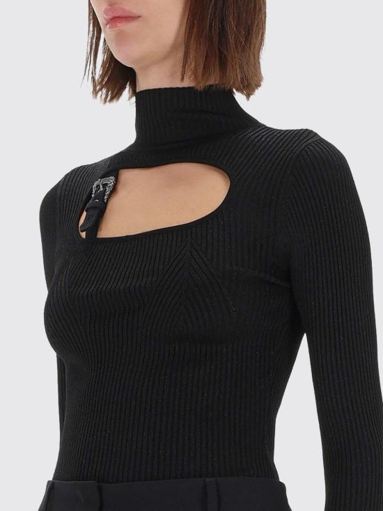 25FW 베르사체 탑 79HAFM16CMH23 899 Black - VERSACE