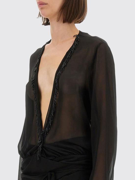 25FW 디 아티코 탑 251WCE00003PAA085RA 100 Black - THE ATTICO