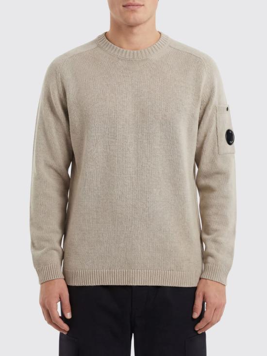 26SS 씨피 컴퍼니 코튼 셔닐 크루넥 렌즈 스웨터 20CMKN117A005687G 904 Grey