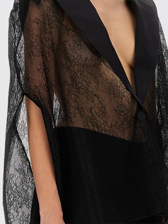 25FW 니나리찌 탑 25ACMA021PA0492 U9000 Black - NINA RICCI