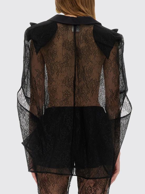 25FW 니나리찌 탑 25ACMA021PA0492 U9000 Black - NINA RICCI