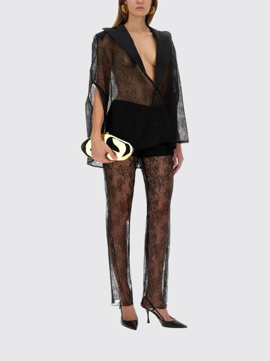 25FW 니나리찌 탑 25ACMA021PA0492 U9000 Black - NINA RICCI