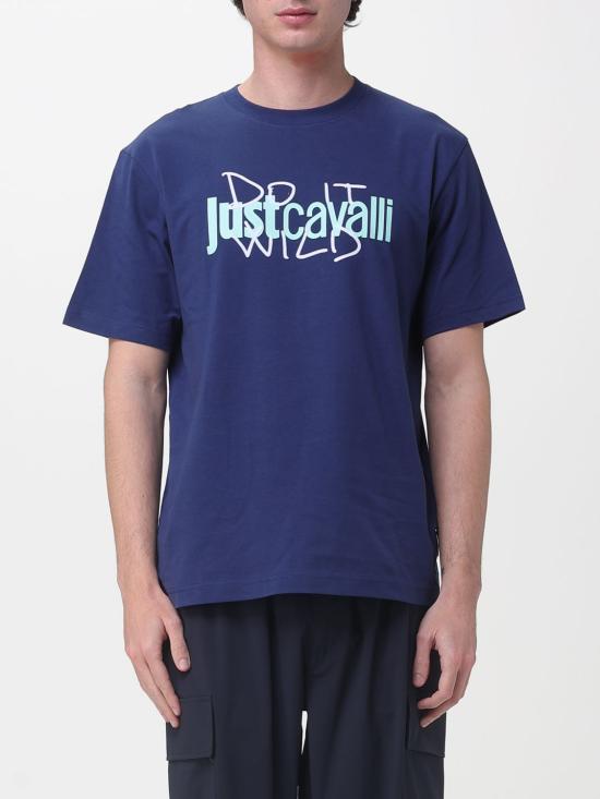 26SS 저스트까발리 반팔 티셔츠 80OAHT09CJ500 204 Blue