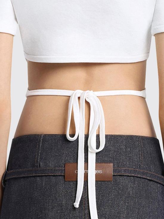 26SS 쿠레쥬 반팔 티셔츠 226JTS256JS0203 0001 White - COURREGES