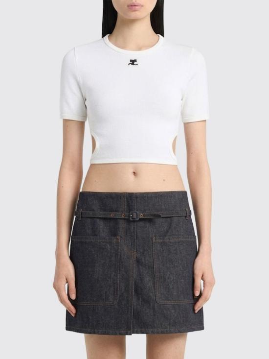 26SS 쿠레쥬 반팔 티셔츠 226JTS256JS0203 0001 White