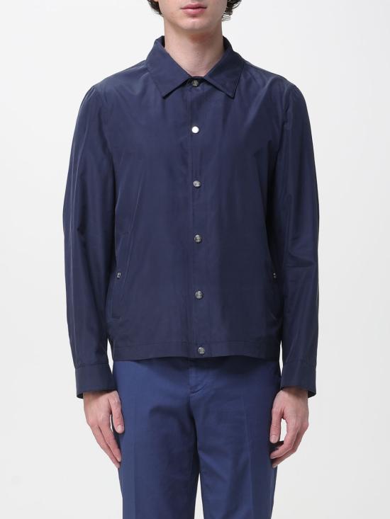 26SS 브루넬로 쿠치넬리 언라인드 멤브레인 실크 블루종 MZ4216541 C905 Blue