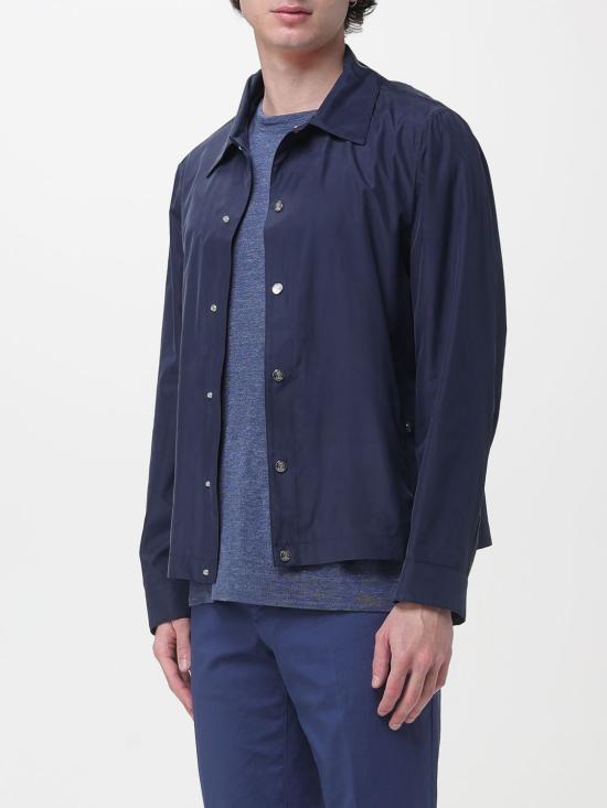 26SS 브루넬로 쿠치넬리 언라인드 멤브레인 실크 블루종 MZ4216541 C905 Blue - BRUNELLO CUCINELLI