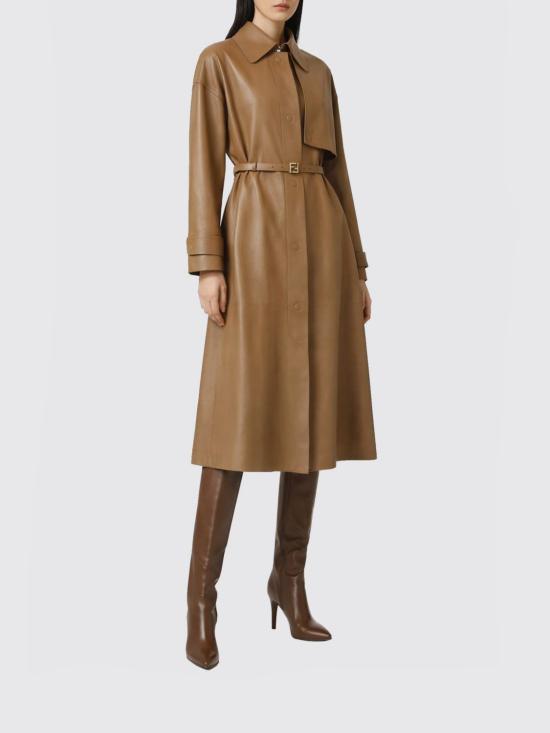 25FW 펜디 트렌치 코트 FPS907AUV3 F1T6S Brown - FENDI