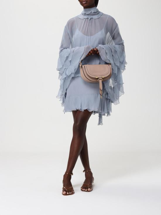 26SS 끌로에 롱 원피스 CH26SRO52001 011 Gnawed Blue - CHLOE