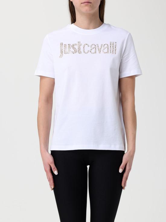 26SS 저스트까발리 반팔 티셔츠 80PAHE21CJ110 G03 White 1