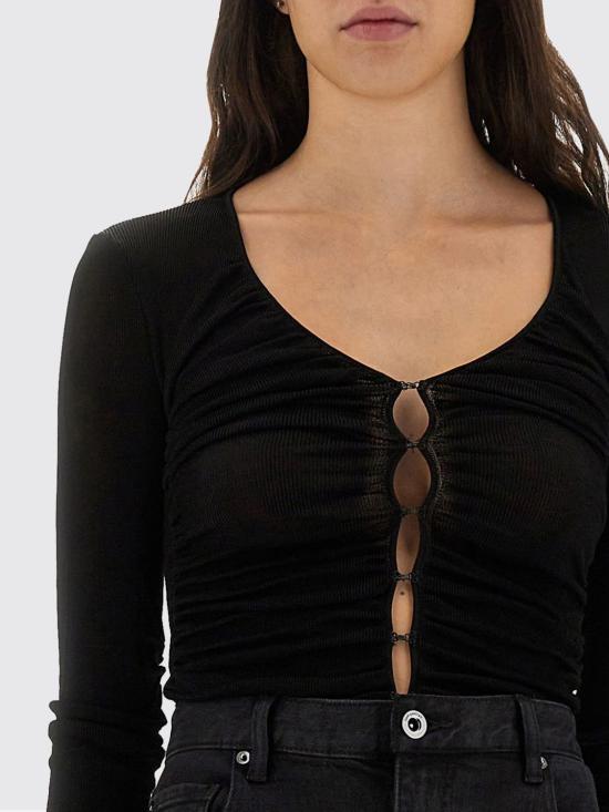 25FW 셀프 포트레이트 탑 PF25098TB Black - SELF PORTRAIT