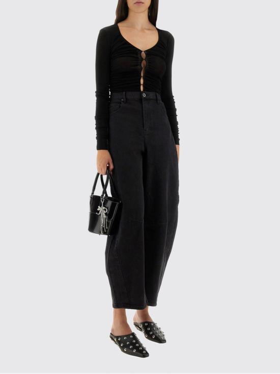 25FW 셀프 포트레이트 탑 PF25098TB Black - SELF PORTRAIT