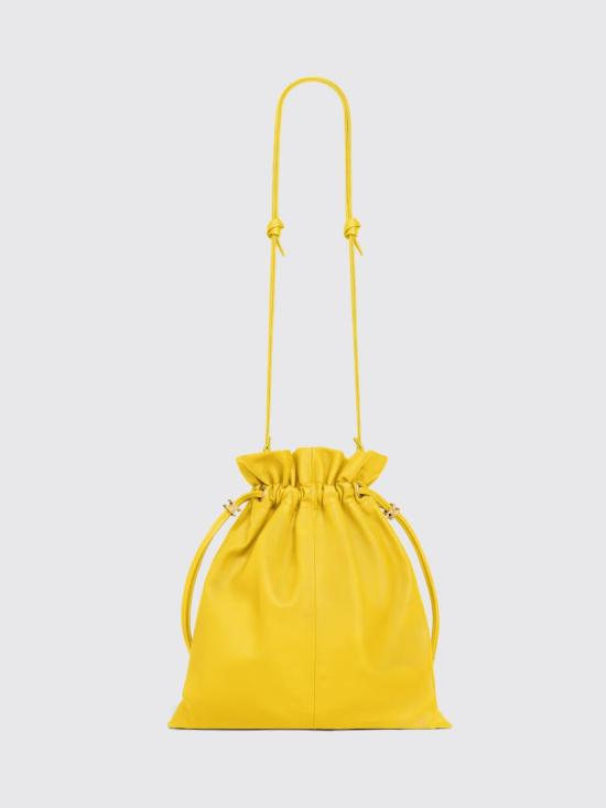 26SS 셀린느 스몰 크리스탈 램스킨 파우치 123662J79 GFV5 Yellow